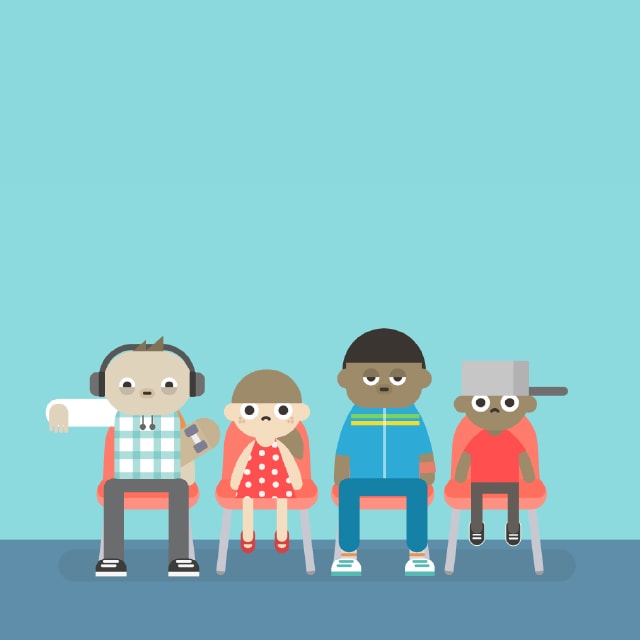 TRECA animation image showing children with various ailments